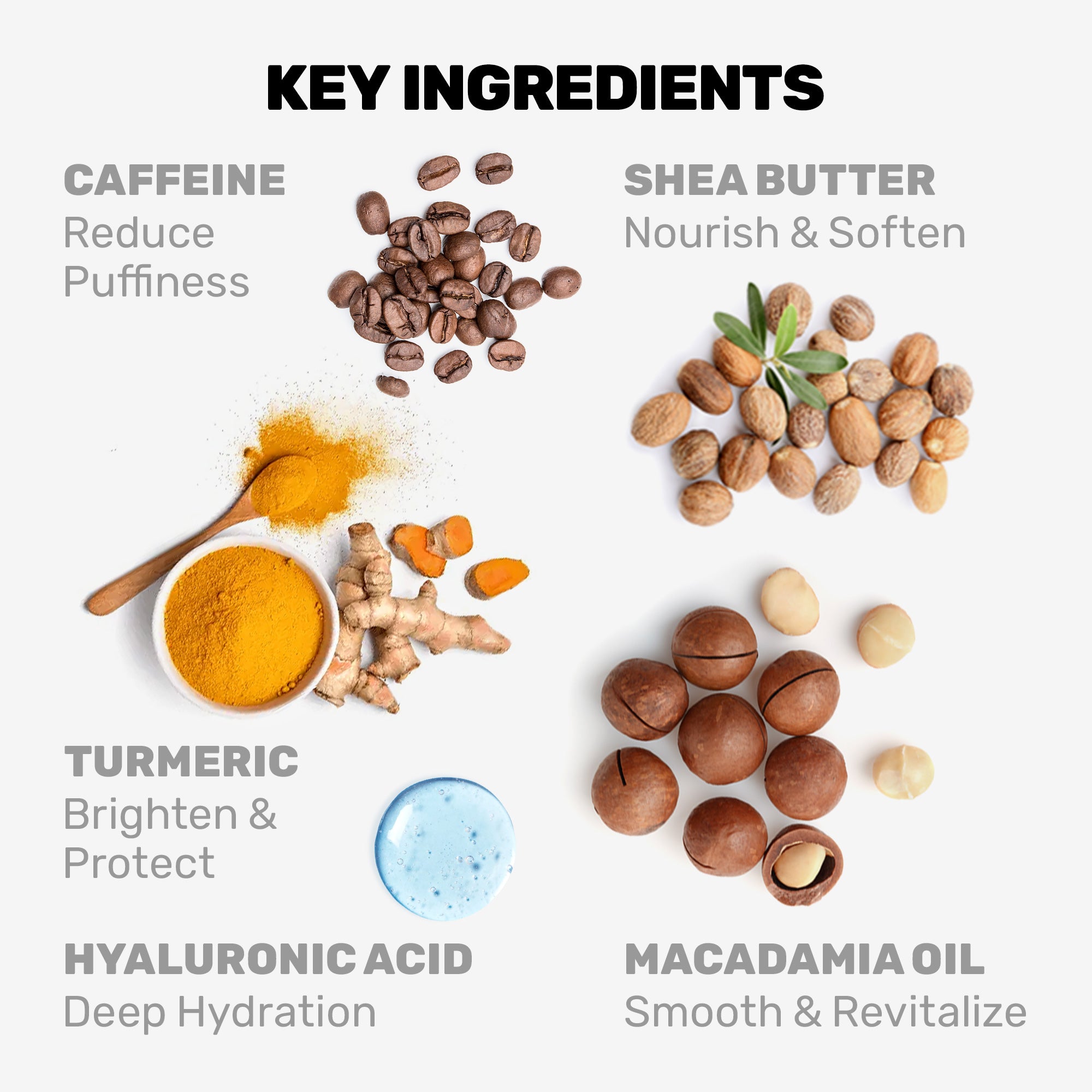 MONREMO Eye Cream with caffeine, turmeric & hyaluronic acid