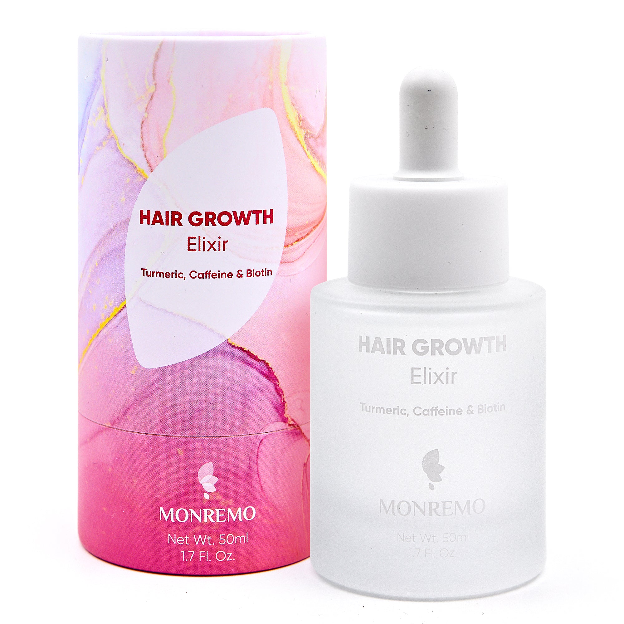 MONREMO Hair Growth Elixir with Turmeric, Caffeine & Biotin
